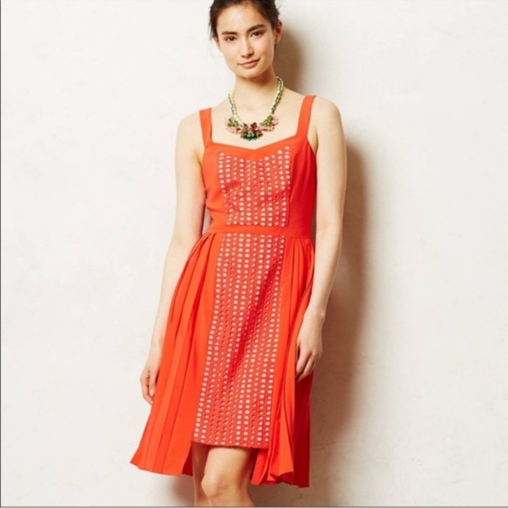Vessel by Tilo Weiland Bibrant Orange Midi Dress